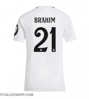 Real Madrid Brahim Diaz #21 Prima Maglia Femmina 2024-25 Manica Corta